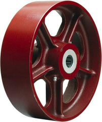 Hamilton - 10 Inch Diameter x 4 Inch Wide, Cast Iron Caster Wheel - 3,000 Lb. Capacity, 4-1/4 Inch Hub Length, 1-1/2 Inch Axle Diameter, Straight Roller Bearing - Americas Industrial Supply