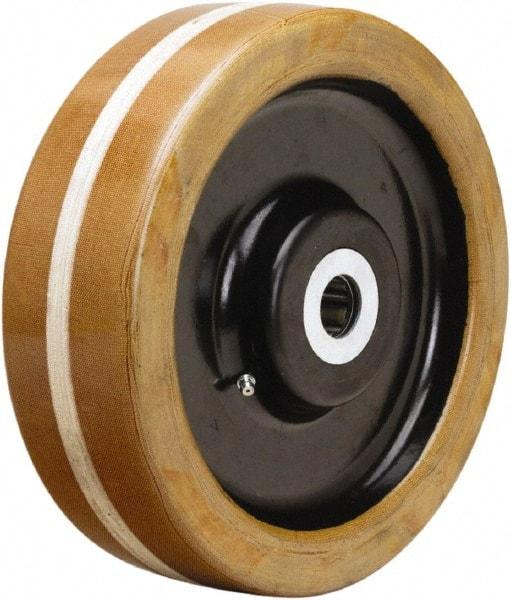 Hamilton - 10 Inch Diameter x 3 Inch Wide, Phenolic Caster Wheel - 3,600 Lb. Capacity, 3-1/4 Inch Hub Length, 1 Inch Axle Diameter, Straight Roller Bearing - Americas Industrial Supply