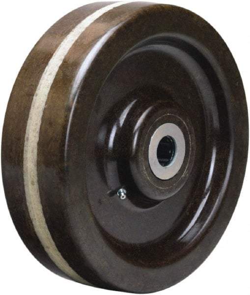 Hamilton - 12 Inch Diameter x 3 Inch Wide, Phenolic Caster Wheel - 3,500 Lb. Capacity, 3-1/4 Inch Hub Length, 3/4 Inch Axle Diameter, Tapered Roller Bearing - Americas Industrial Supply