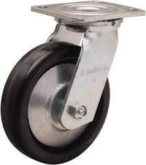Hamilton - 6" Diam x 1-1/2" Wide x 7-1/2" OAH Top Plate Mount Swivel Caster - Phenolic, 800 Lb Capacity, Straight Roller Bearing, 4 x 4-1/2" Plate - Americas Industrial Supply