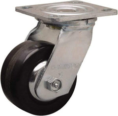 Hamilton - 4" Diam x 2" Wide x 5-5/8" OAH Top Plate Mount Swivel Caster - Phenolic, 800 Lb Capacity, Straight Roller Bearing, 4 x 4-1/2" Plate - Americas Industrial Supply