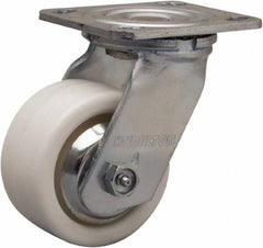 Hamilton - 4" Diam x 2" Wide x 5-5/8" OAH Top Plate Mount Swivel Caster - Polyolefin, 550 Lb Capacity, Delrin Bearing, 4 x 4-1/2" Plate - Americas Industrial Supply