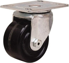 Hamilton - 3" Diam x 1-3/4" Wide x 4" OAH Top Plate Mount Swivel Caster - Phenolic, 400 Lb Capacity, Straight Roller Bearing, 3-1/8 x 4-1/8" Plate - Americas Industrial Supply