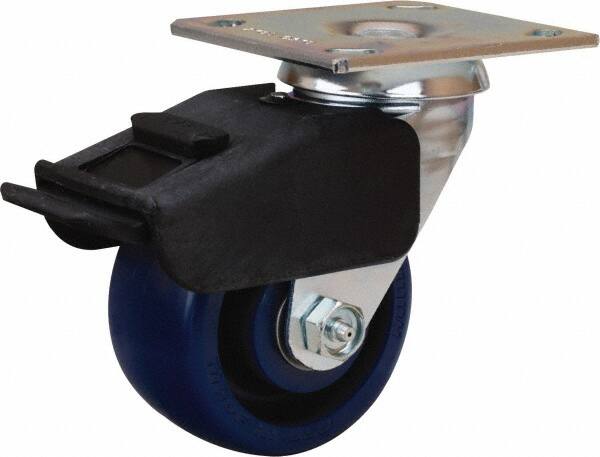 Hamilton - 4" Diam x 2" Wide x 5-5/8" OAH Top Plate Mount Swivel Caster - Polyurethane, 750 Lb Capacity, Precision Ball Bearing, 4 x 4-1/2" Plate - Americas Industrial Supply