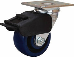 Hamilton - 4" Diam x 2" Wide x 5-5/8" OAH Top Plate Mount Swivel Caster - Polyurethane, 750 Lb Capacity, Precision Ball Bearing, 4 x 4-1/2" Plate - Americas Industrial Supply