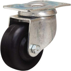 Hamilton - 3" Diam x 1-3/8" Wide x 4" OAH Top Plate Mount Swivel Caster - Polyolefin, 230 Lb Capacity, Plain Bore Bearing, 2-1/2 x 3-3/4" Plate - Americas Industrial Supply