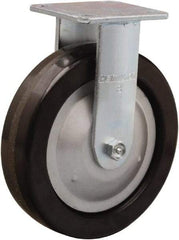 Hamilton - 8" Diam x 2" Wide x 9-1/2" OAH Top Plate Mount Rigid Caster - Phenolic, 1,250 Lb Capacity, Straight Roller Bearing, 4 x 4-1/2" Plate - Americas Industrial Supply