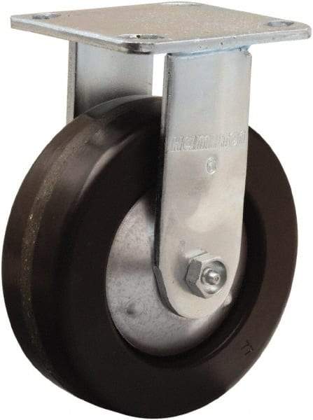 Hamilton - 6" Diam x 2" Wide x 7-1/2" OAH Top Plate Mount Rigid Caster - Phenolic, 900 Lb Capacity, Straight Roller Bearing, 4 x 4-1/2" Plate - Americas Industrial Supply