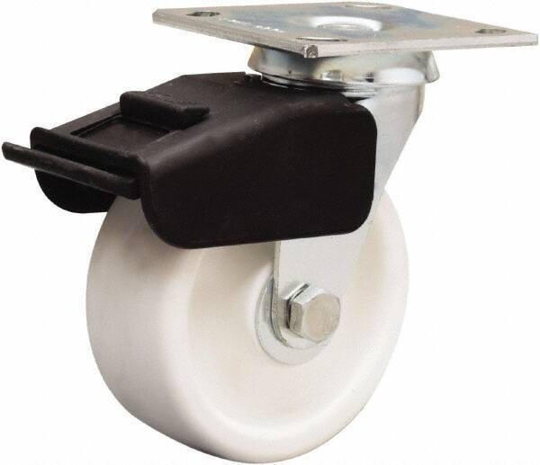 Hamilton - 5" Diam x 2" Wide x 6-1/2" OAH Top Plate Mount Swivel Caster - Polyolefin, 650 Lb Capacity, Delrin Bearing, 4 x 4-1/2" Plate - Americas Industrial Supply