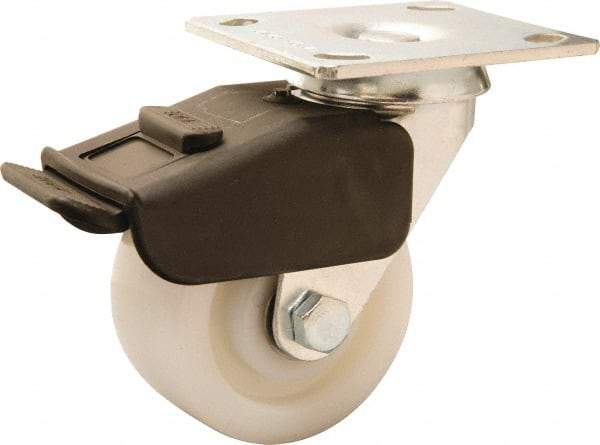 Hamilton - 4" Diam x 2" Wide x 5-5/8" OAH Top Plate Mount Swivel Caster - Nylon, 800 Lb Capacity, Precision Ball Bearing, 4 x 4-1/2" Plate - Americas Industrial Supply
