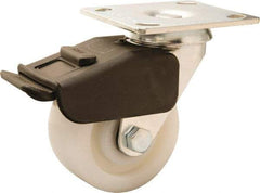 Hamilton - 4" Diam x 2" Wide x 5-5/8" OAH Top Plate Mount Swivel Caster - Nylon, 800 Lb Capacity, Precision Ball Bearing, 4 x 4-1/2" Plate - Americas Industrial Supply
