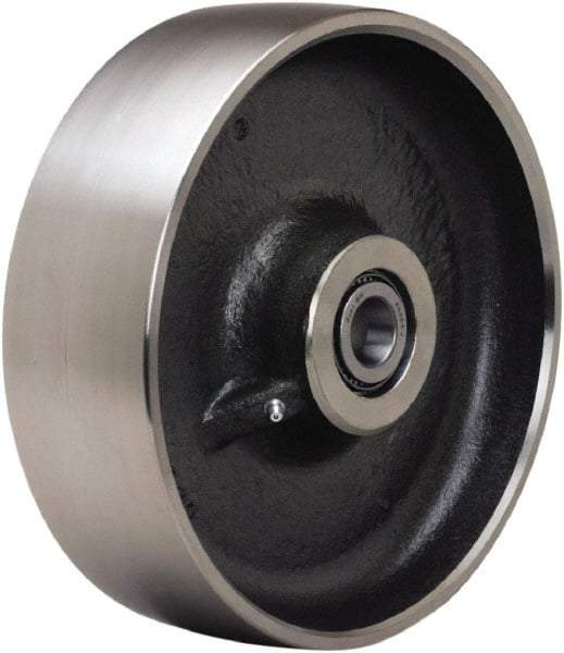 Hamilton - 10 Inch Diameter x 3 Inch Wide, Forged Steel Caster Wheel - 6,500 Lb. Capacity, 3-1/4 Inch Hub Length, 2-3/16 Inch Axle Diameter, Plain Bore Bearing - Americas Industrial Supply