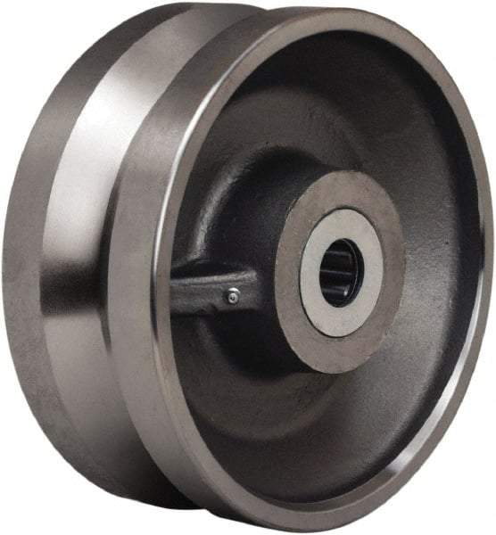 Hamilton - 10 Inch Diameter x 4 Inch Wide, Forged Steel Caster Wheel - 16,000 Lb. Capacity, 4-1/4 Inch Hub Length, 2-7/16 Inch Axle Diameter, Plain Bore Bearing - Americas Industrial Supply