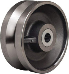 Hamilton - 10 Inch Diameter x 4 Inch Wide, Forged Steel Caster Wheel - 16,000 Lb. Capacity, 4-1/4 Inch Hub Length, 2-7/16 Inch Axle Diameter, Plain Bore Bearing - Americas Industrial Supply