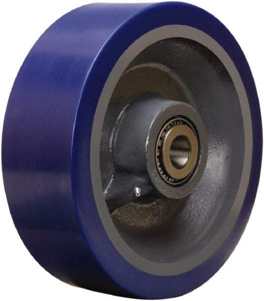 Hamilton - 12 Inch Diameter x 4 Inch Wide, Polyurethane on Forged Steel Caster Wheel - 6,000 Lb. Capacity, 4-1/4 Inch Hub Length, 1-1/4 Inch Axle Diameter, Sealed Precision Ball Bearing - Americas Industrial Supply