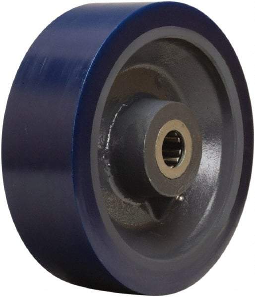 Hamilton - 12 Inch Diameter x 4 Inch Wide, Polyurethane on Forged Steel Caster Wheel - 6,000 Lb. Capacity, 4-1/4 Inch Hub Length, 2-7/16 Inch Axle Diameter, Plain Bore Bearing - Americas Industrial Supply