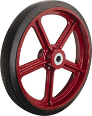 Hamilton - 20 Inch Diameter x 3 Inch Wide, Rubber on Cast Iron Caster Wheel - 1,680 Lb. Capacity, 4-1/4 Inch Hub Length, 2-3/16 Inch Axle Diameter, Plain Bore Bearing - Americas Industrial Supply