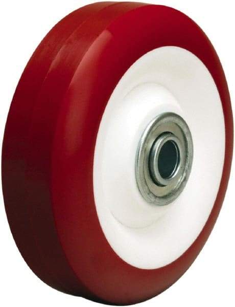 Hamilton - 4 Inch Diameter x 1-3/8 Inch Wide, Polyurethane on Polypropylene Caster Wheel - 400 Lb. Capacity, 1-5/8 Inch Hub Length, 3/8 Inch Axle Diameter, Ball Bearing - Americas Industrial Supply