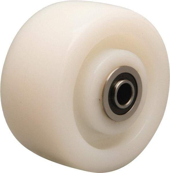 Hamilton - 4 Inch Diameter x 2 Inch Wide, Nylon Caster Wheel - 800 Lb. Capacity, 2-3/16 Inch Hub Length, 1/2 Inch Axle Diameter, Sealed Precision Ball Bearing - Americas Industrial Supply