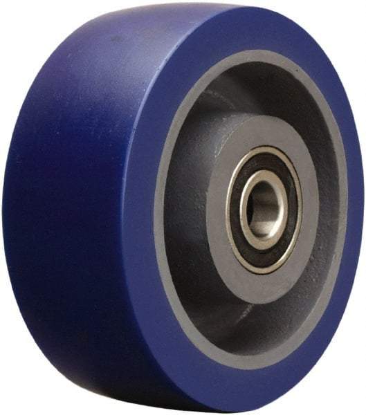 Hamilton - 5 Inch Diameter x 2 Inch Wide, Polyurethane on Cast Iron Caster Wheel - 840 Lb. Capacity, 2-1/2 Inch Hub Length, 1/2 Inch Axle Diameter, Sealed Precision Ball Bearing - Americas Industrial Supply
