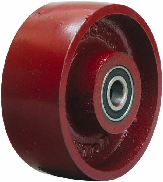 Hamilton - 5 Inch Diameter x 2 Inch Wide, Cast Iron Caster Wheel - 1,300 Lb. Capacity, 2-1/4 Inch Hub Length, 1/2 Inch Axle Diameter, Precision Ball Bearing - Americas Industrial Supply