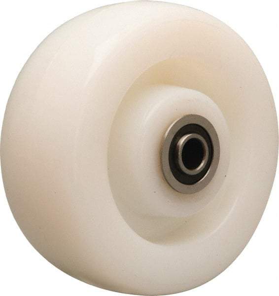 Hamilton - 5 Inch Diameter x 2 Inch Wide, Nylon Caster Wheel - 900 Lb. Capacity, 2-3/16 Inch Hub Length, 1/2 Inch Axle Diameter, Stainless Steel Precision Ball Bearing - Americas Industrial Supply