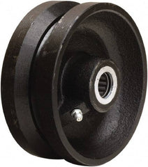 Hamilton - 5 Inch Diameter x 2 Inch Wide, Cast Iron Caster Wheel - 800 Lb. Capacity, 2-3/16 Inch Hub Length, 1/2 Inch Axle Diameter, Straight Roller Bearing - Americas Industrial Supply