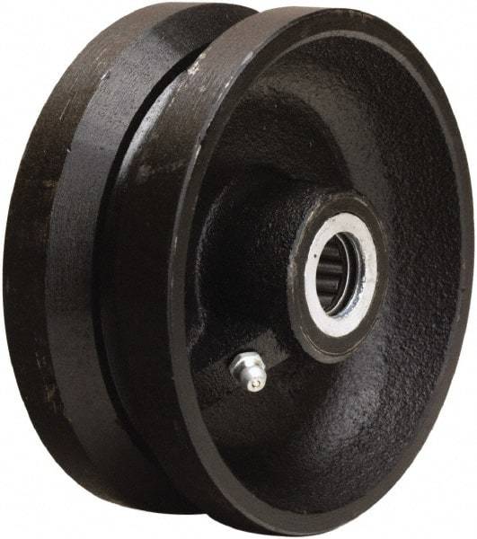 Hamilton - 5 Inch Diameter x 2 Inch Wide, Cast Iron Caster Wheel - 800 Lb. Capacity, 2-3/16 Inch Hub Length, 3/4 Inch Axle Diameter, Straight Roller Bearing - Americas Industrial Supply