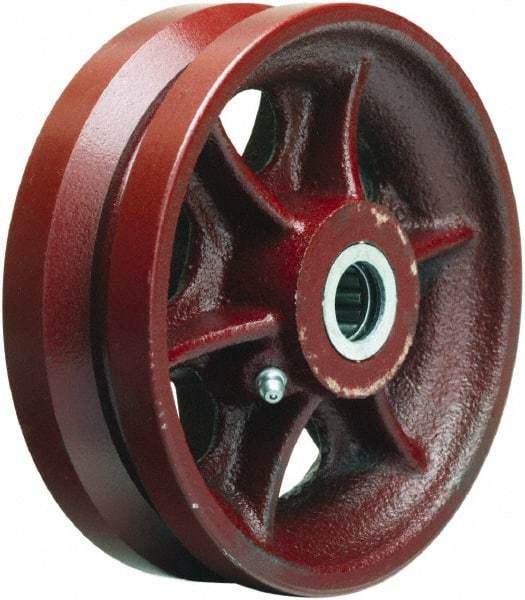 Hamilton - 6 Inch Diameter x 2 Inch Wide, Cast Iron Caster Wheel - 1,000 Lb. Capacity, 2-1/4 Inch Hub Length, 1-7/16 Inch Axle Diameter, Plain Bore Bearing - Americas Industrial Supply