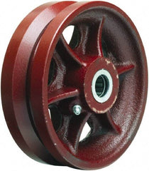 Hamilton - 6 Inch Diameter x 2 Inch Wide, Cast Iron Caster Wheel - 1,000 Lb. Capacity, 2-1/4 Inch Hub Length, 3/4 Inch Axle Diameter, Straight Roller Bearing - Americas Industrial Supply
