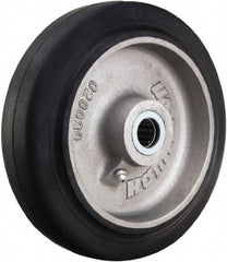 Hamilton - 8 Inch Diameter x 2 Inch Wide, Rubber on Aluminum Caster Wheel - 500 Lb. Capacity, 2-1/4 Inch Hub Length, 1 Inch Axle Diameter, Straight Roller Bearing - Americas Industrial Supply