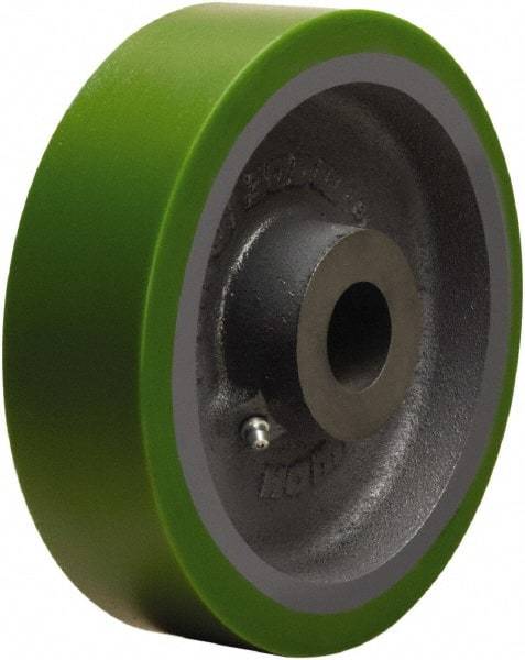 Hamilton - 8 Inch Diameter x 2 Inch Wide, Polyurethane on Cast Iron Caster Wheel - 1,500 Lb. Capacity, 2-1/4 Inch Hub Length, 1-3/16 Inch Axle Diameter, Plain Bore Bearing - Americas Industrial Supply