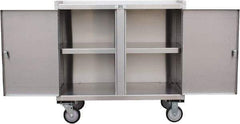 Jamco - 36" Wide x 34" High x 18" Deep, Mobile Closed Cabinet - 1,200 Lb Capacity, 11" Shelf Clearance - Americas Industrial Supply