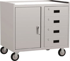 Jamco - 36" Wide x 34" High x 18" Deep, Mobile Closed Cabinet - 1,200 Lb Capacity, 24" Shelf Clearance - Americas Industrial Supply