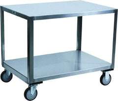 Jamco - 1,200 Lb Capacity, 60" Wide x 30" Long x 34" High Transport Cart - 2 Shelf, Stainless Steel - Americas Industrial Supply