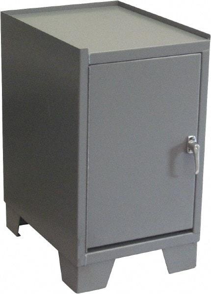 Jamco - 2 Shelf Locking Storage Cabinet - Steel, 24" Wide x 18" Deep x 33" High, Gray - Americas Industrial Supply