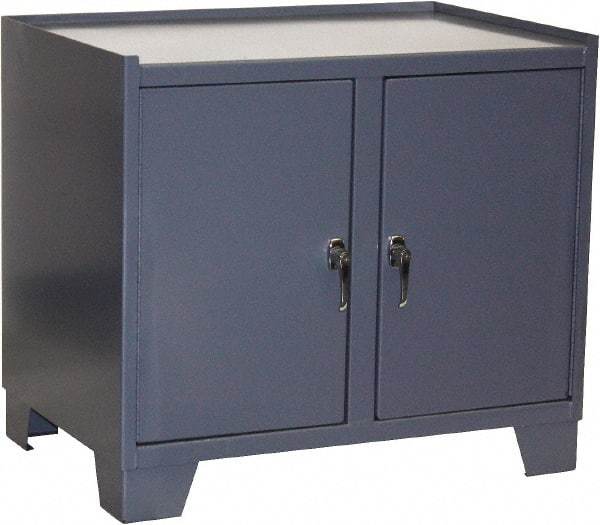 Jamco - 2 Shelf Locking Storage Cabinet - Steel, 36" Wide x 24" Deep x 33" High, Gray - Americas Industrial Supply