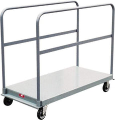 Jamco - 1,200 Lb Capacity Platform Truck - Steel Deck, 48" OAW, 9" Platform Height, Urethane Casters - Americas Industrial Supply