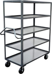 Jamco - 3,000 Lb Capacity, 5 Shelf, Steel Stock Truck - 24" Long x 48" Wide x 68" High, 6" Diam Phenolic Wheels - Americas Industrial Supply