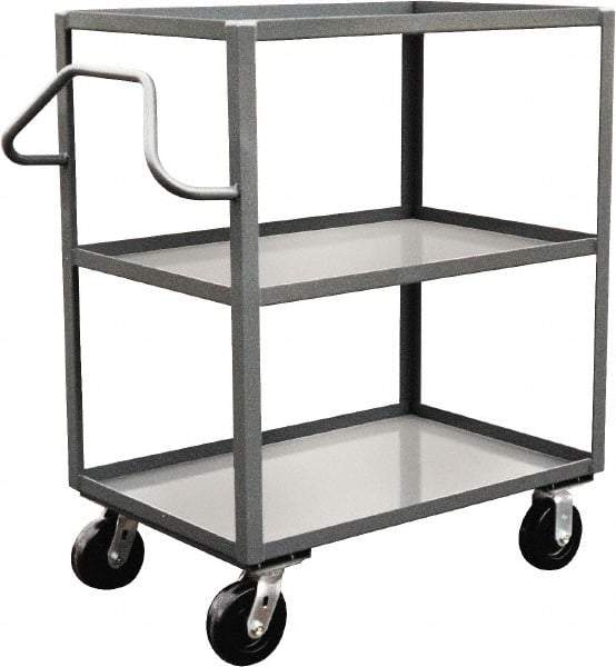Jamco - 3,000 Lb Capacity, 3 Shelf, Steel Stock Truck - 36" Long x 72" Wide x 48" High, 6" Diam Phenolic Wheels - Americas Industrial Supply