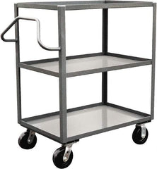 Jamco - 3,000 Lb Capacity, 3 Shelf, Steel Stock Truck - 36" Long x 72" Wide x 48" High, 6" Diam Phenolic Wheels - Americas Industrial Supply