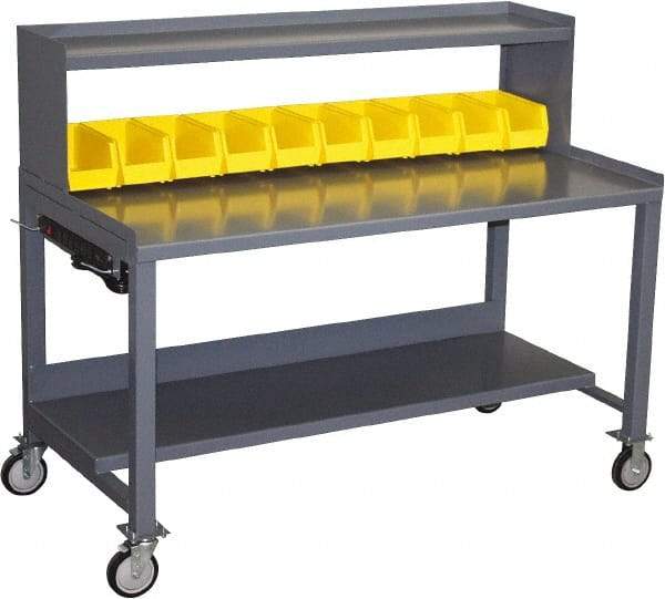 Jamco - Heavy Duty Use Workbench Mobile Work Bench - Steel, Gray, 36" Long x 72" Deep x 49" High - Americas Industrial Supply