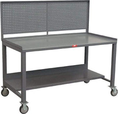 Jamco - Heavy Duty Use Workbench Mobile Work Bench - Steel, Gray, 36" Long x 60" Deep x 58" High - Americas Industrial Supply