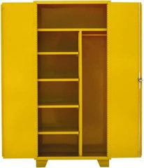 Jamco - 4 Shelf Locking Storage Cabinet - Steel, 36" Wide x 24" Deep x 78" High, Yellow - Americas Industrial Supply