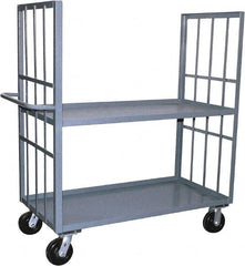 Jamco - 3,000 Lb Capacity, 2 Shelf, 2-Sided Steel Slat Truck - 24" Long x 60" Wide x 57" High, 6" Diam Phenolic Wheels - Americas Industrial Supply