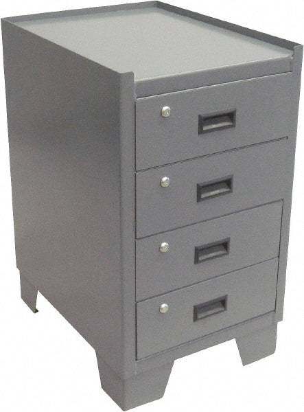 Jamco - Locking Storage Cabinet - Steel, 24" Wide x 18" Deep x 33" High, Gray - Americas Industrial Supply
