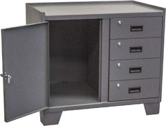 Jamco - Locking Storage Cabinet - Steel, 36" Wide x 24" Deep x 33" High, Gray - Americas Industrial Supply