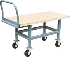 Jamco - 2,000 Lb Capacity Platform Truck - Hardwood Deck, 30" OAW, 26" Platform Height, Phenolic Casters - Americas Industrial Supply