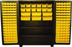 Jamco - 2 Shelf 178 Bin Storage Cabinet - Steel, 60" Wide x 24" Deep x 78" High, Black - Americas Industrial Supply