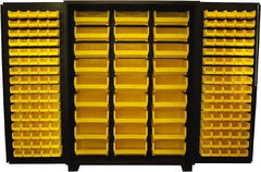 Jamco - 187 Bin Storage Cabinet - Steel, 60" Wide x 24" Deep x 78" High, Black - Americas Industrial Supply